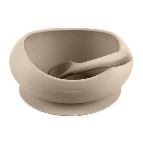Silicone Baby Feeding Bowl with Suction + Spoon - Mari Kali Stores Cyprus