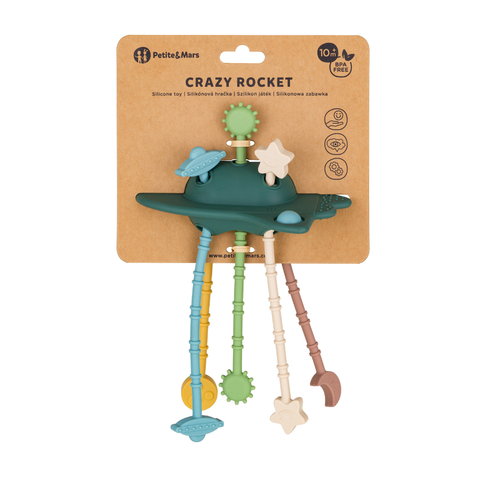 Petite&Mars Silicone sensory toy Crazy Rocket 10m+