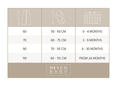 Meyco Baby Sleeping Bag With Detachable Sleeves Penguin - Soft Sand - 70cm - Mari Kali Stores Cyprus