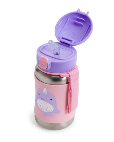 SKIP HOP Zoo SS Straw Bottle 350 ml- Narwhal