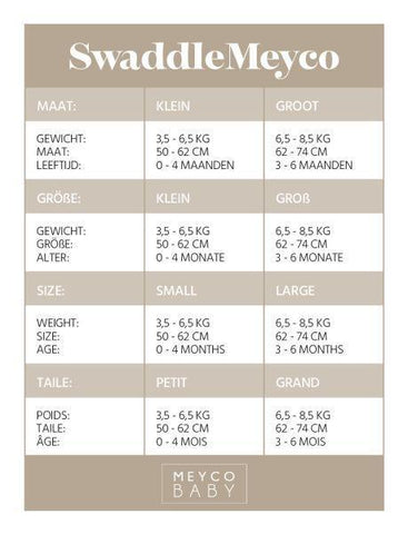 Meyco Swaddle Uni - Sand - 4-6 Months - Mari Kali Stores Cyprus