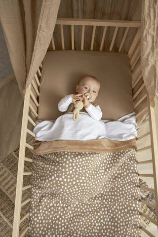 Meyco - Meyco Baby Fitted Sheet 2-Pack for Co-Sleeper - Uni Taupe (50x90cm) - Mari Kali Stores Cyprus