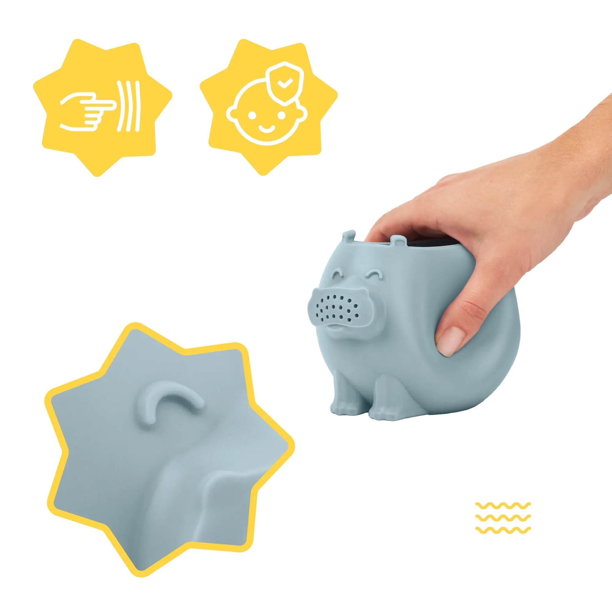 Badabulle Silicone Watering Can Hippopotamus - Mari Kali Stores Cyprus