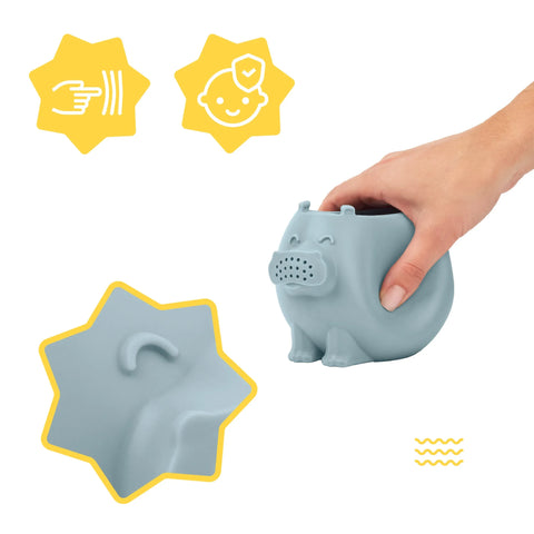 Badabulle Silicone Watering Can Hippopotamus - Mari Kali Stores Cyprus