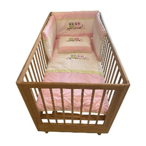 Embroidered Cot Bedding Set 70x140 cm with Mosquito Net