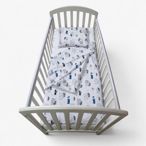Baby Cot Summer Bed Sheets, 70x140cm, 3pc set