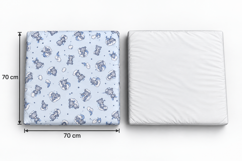 Mk Collection Baby Square 70x70cm fitted sheets, Winter flannel 2 pcs
