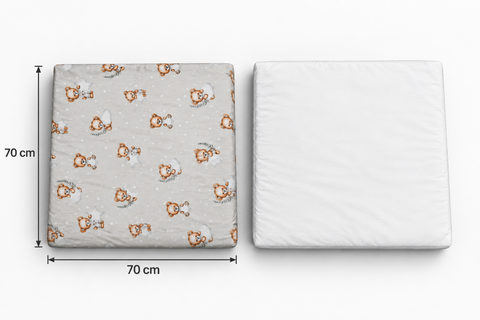 Mk Collection Baby Square 70x70cm fitted sheets, Winter flannel 2 pcs