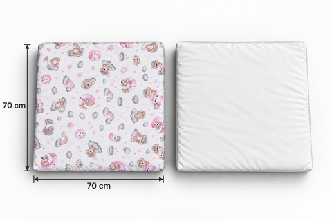 Mk Collection Baby Square 70x70cm fitted sheets, Winter flannel 2 pcs