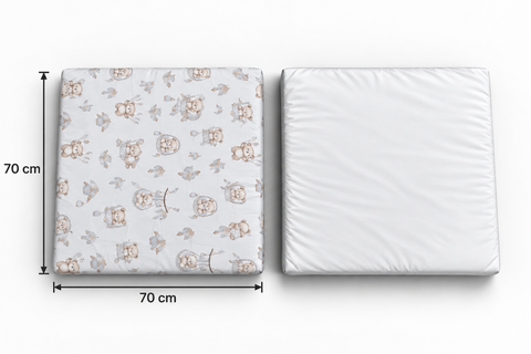 Mk Collection Baby Square 70x70cm fitted sheets, Winter flannel 2 pcs