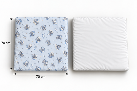 Mk Collection Baby Square 70x70cm fitted sheets, Winter flannel 2 pcs