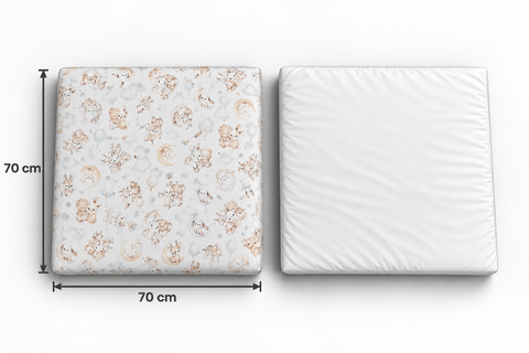 Mk Collection Baby Square 70x70cm fitted sheets, Winter flannel 2 pcs