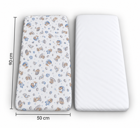 Mk Collection Baby Side Bed 50x90cm fitted sheets, 2 pcs, Winter flannel