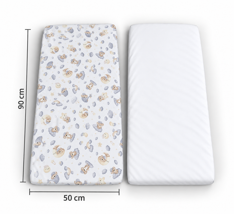 Mk Collection Baby Side Bed 50x90cm fitted sheets, 2 pcs, Winter flannel