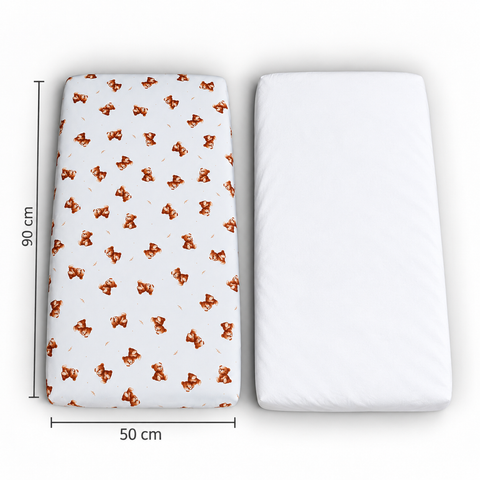 Mk Collection Baby Side Bed 50x90cm fitted sheets, 2 pcs, Winter flannel