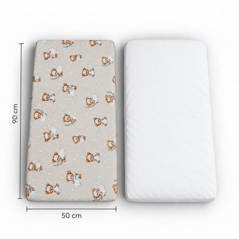 Mk Collection Baby Side Bed 50x90cm fitted sheets, 2 pcs, Winter flannel