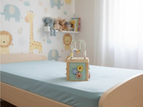 Wooden activity cube - Animals