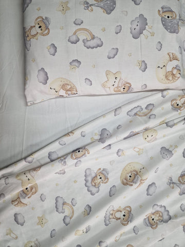 Baby Cot Summer Bed Sheets, 70x140cm, 3pc set