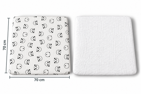 Mk Collection Muslin Fitted 50x90cm Side bed Sheets - 2pcs Fitted