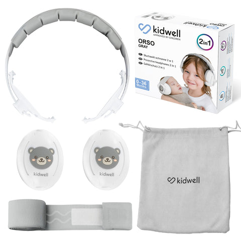 Kidwell ORSO Gray 2-in-1 Protective Headphones