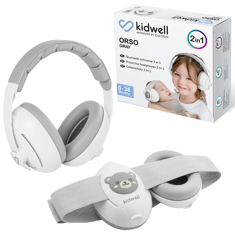 Kidwell ORSO Gray 2-in-1 Protective Headphones