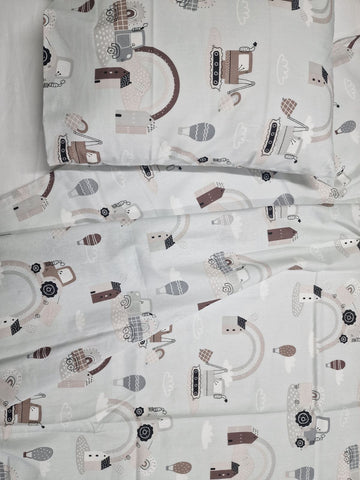 Baby Cot Summer Bed Sheets, 70x140cm, 3pc set