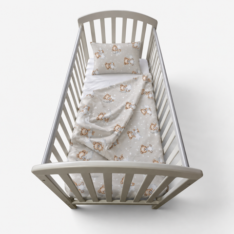 Mk Collection Baby Cot Winter Flannel Bed Sheets, 70x140cm, 3pc set