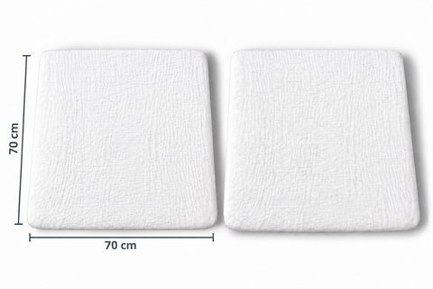 Mk Collection Muslin Fitted 50x90cm Side bed Sheets - 2pcs Fitted