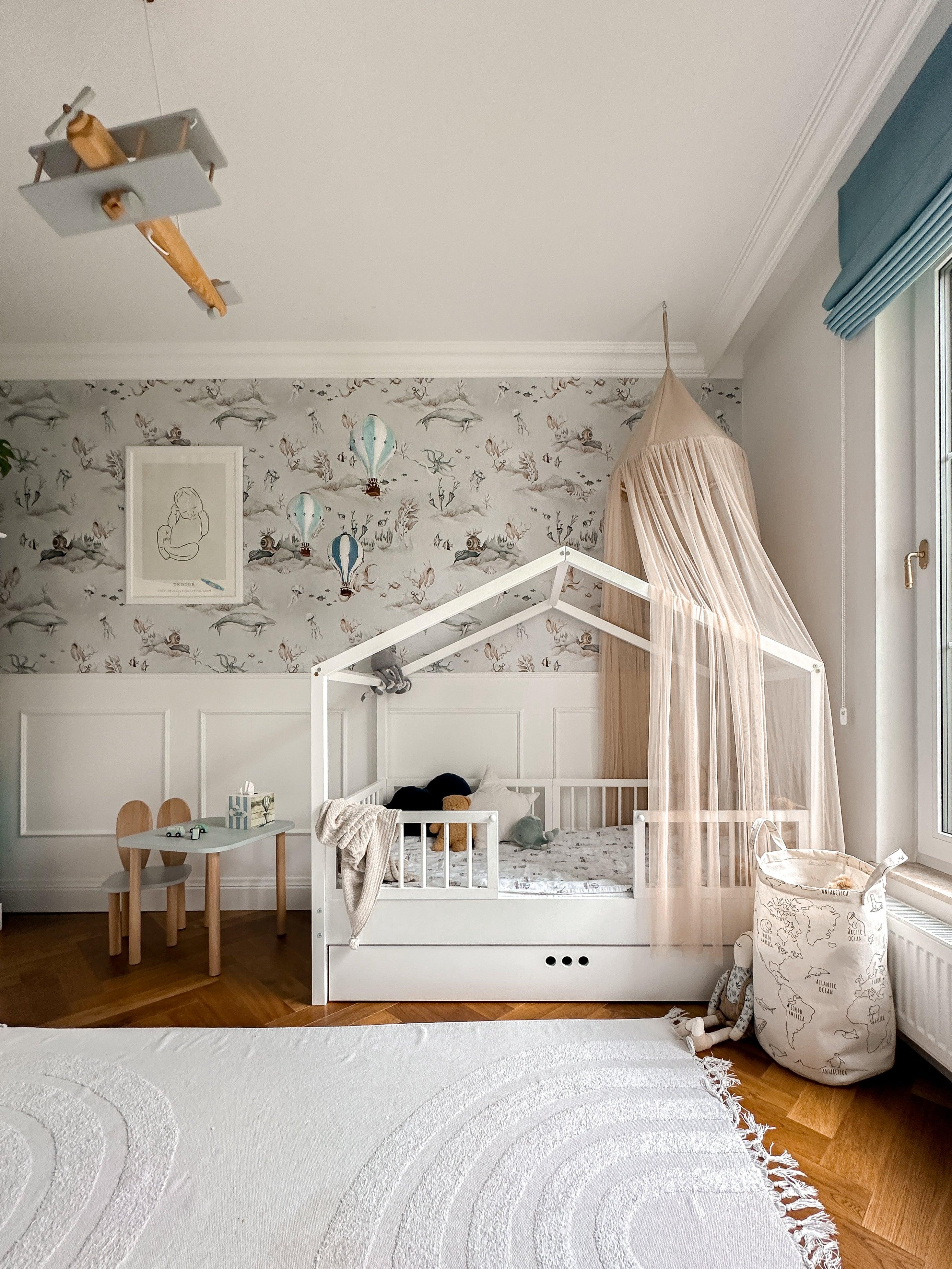 Bellamy Dream Nest House Bed 80x160 with Railings – Snow White - Mari Kali Stores Cyprus