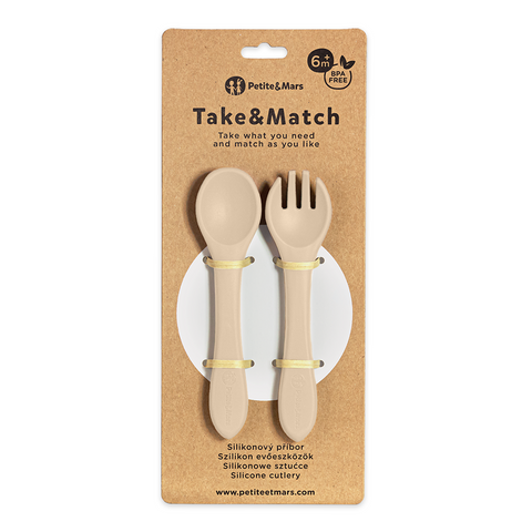 PETITE&MARS Silicone cutlery Take&Match  6m+