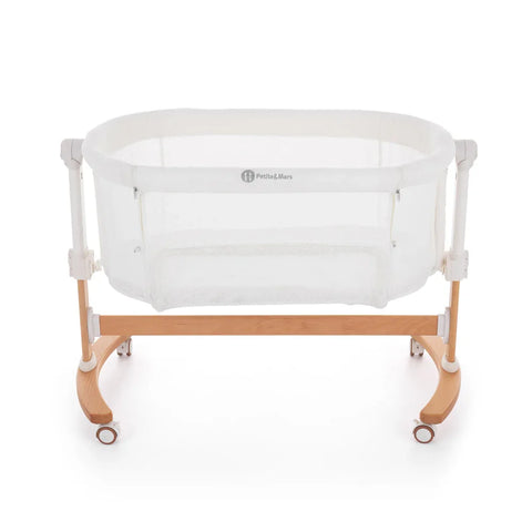 Petite&Mars Bedside crib Glory with swing function 2in1