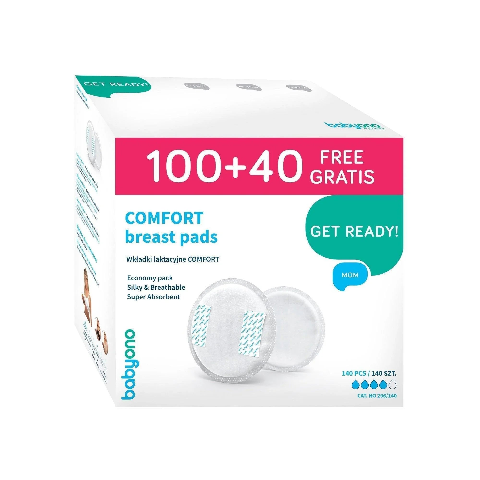 BabyOno - BabyOno Comfort Breast Pads 100+40pcs - Mari Kali Stores Cyprus