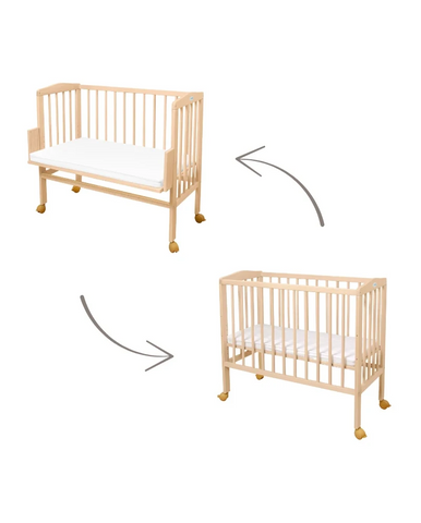 Waldin Wooden Side Bed 2in1 + mattress