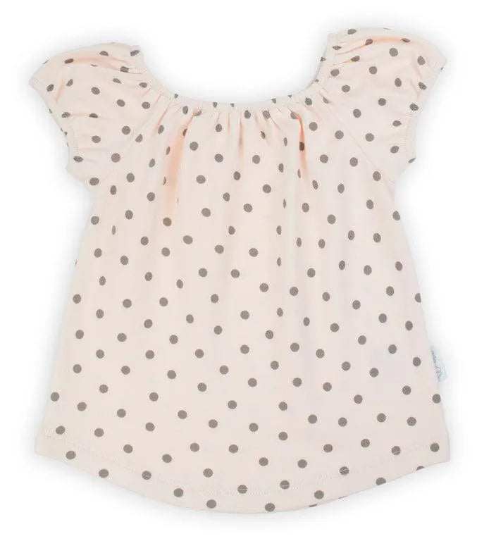 Bamar Nicol Cotton blouse girls short sleeve light salmon SARA - Mari Kali Stores Cyprus