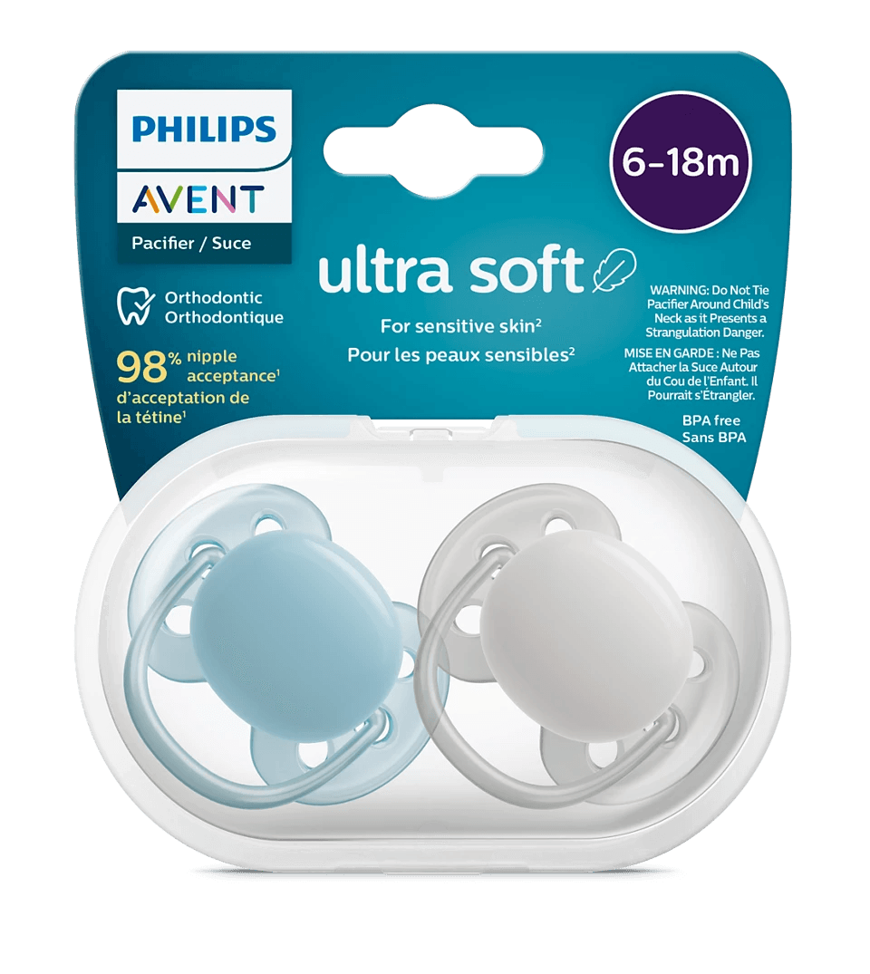 Avent ultra soft Pacifier Soother 6-18 m Boy x 2 - Mari Kali Stores Cyprus