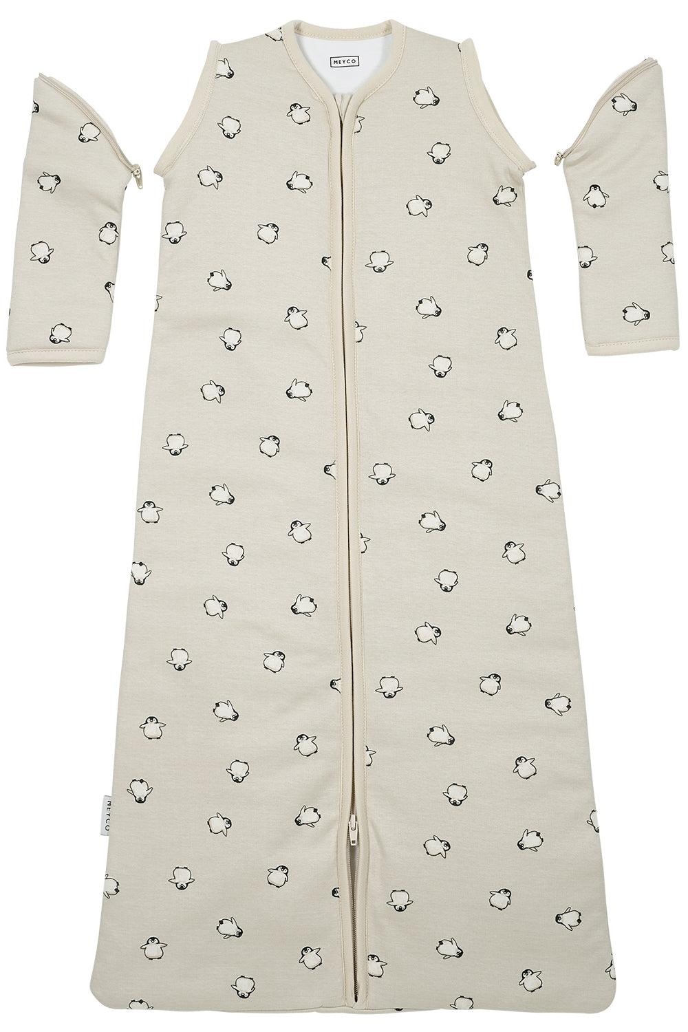 Meyco Baby Sleeping Bag With Detachable Sleeves Penguin - Soft Sand - 70cm - Mari Kali Stores Cyprus