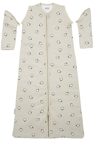Meyco Baby Sleeping Bag With Detachable Sleeves Penguin - Soft Sand - 70cm - Mari Kali Stores Cyprus