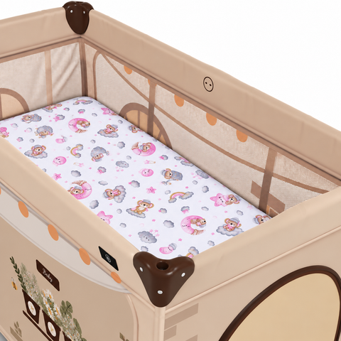 Mk Collection Baby Playpen Winter Bed Sheet – 60 × 120 cm, 1 PC, Flannel