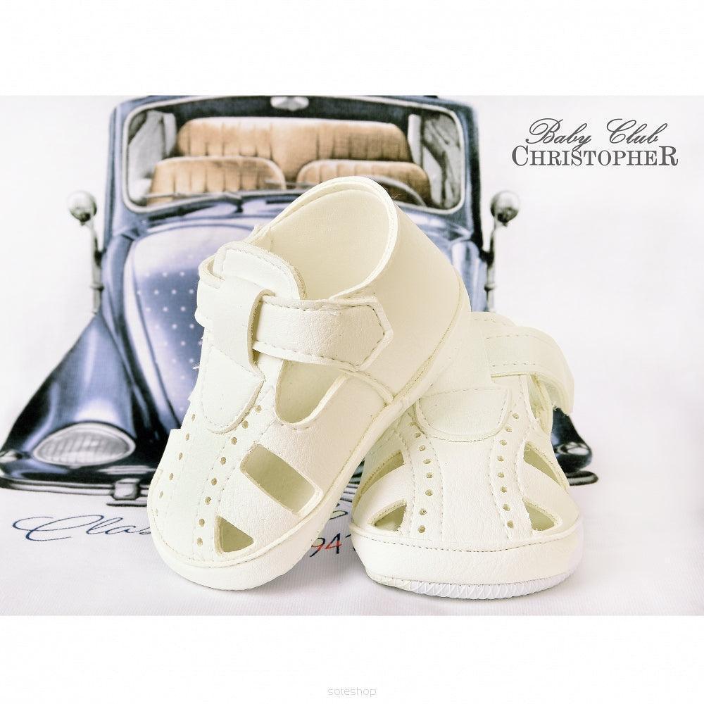Christopher - Leather sandal Ecru Kod.5324/2 - Mari Kali Stores Cyprus