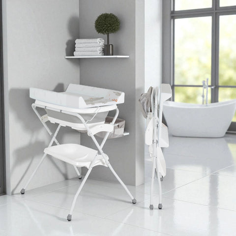 Cangaroo Baby Foldable Bathtub with Stand and Changing Table Como