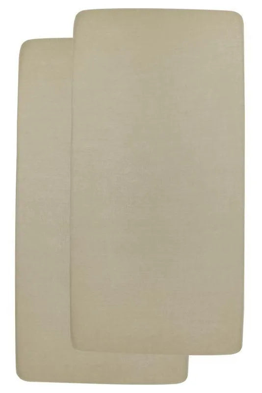 Meyco - Meyco Baby Fitted Sheet 2-Pack for Co-Sleeper - Uni Taupe (50x90cm) - Mari Kali Stores Cyprus
