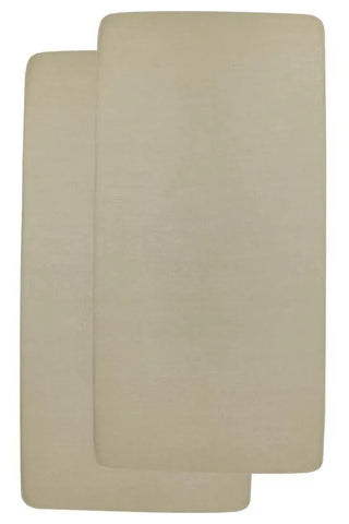 Meyco - Meyco Baby Fitted Sheet 2-Pack for Co-Sleeper - Uni Taupe (50x90cm) - Mari Kali Stores Cyprus