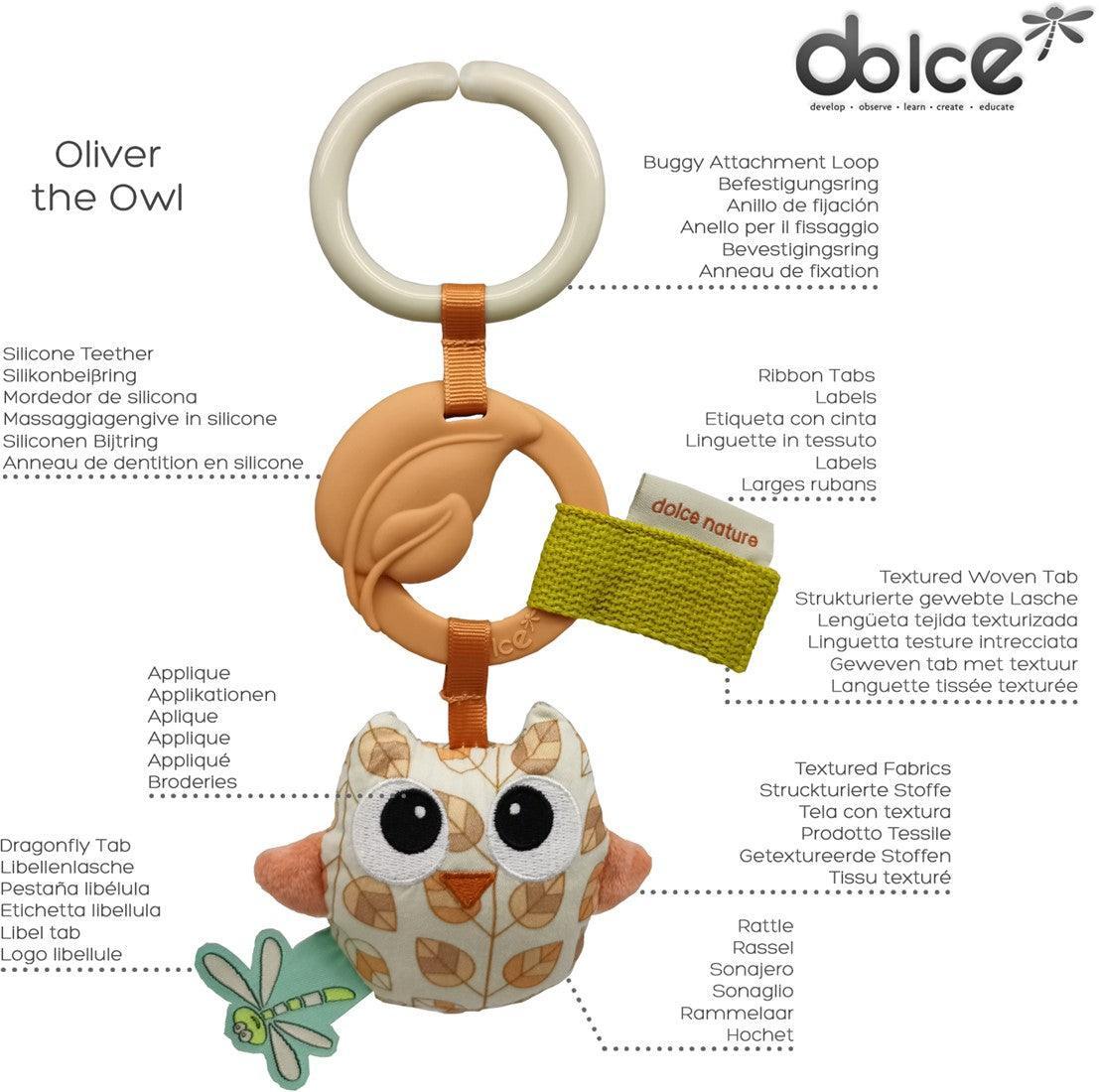 Dolce Earth activity pendant - Oliver Owl - Mari Kali Stores Cyprus