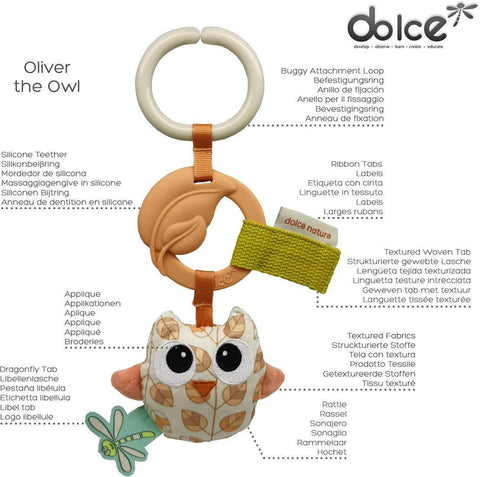 Dolce Earth activity pendant - Oliver Owl - Mari Kali Stores Cyprus