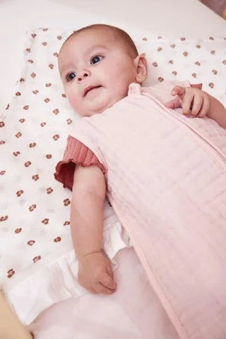 Meyco Sleeping Bag Pre-washed Muslin Uni - Soft Pink - 60cm