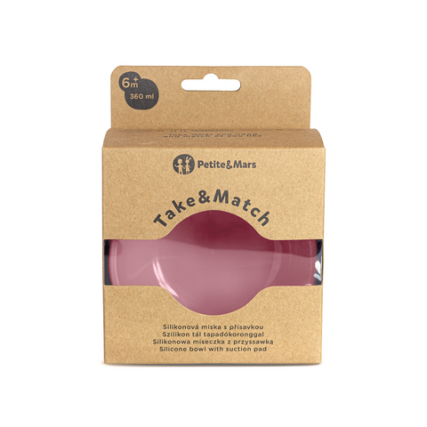 Silicone bowl with suction pad Take&Match 6m+