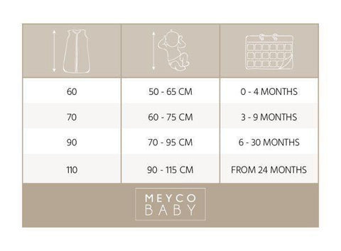 Meyco Sleeping Bag Pre-washed Muslin Uni - Offwhite - 90cm - Mari Kali Stores Cyprus