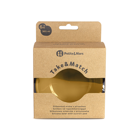 Silicone bowl with suction pad Take&Match 6m+