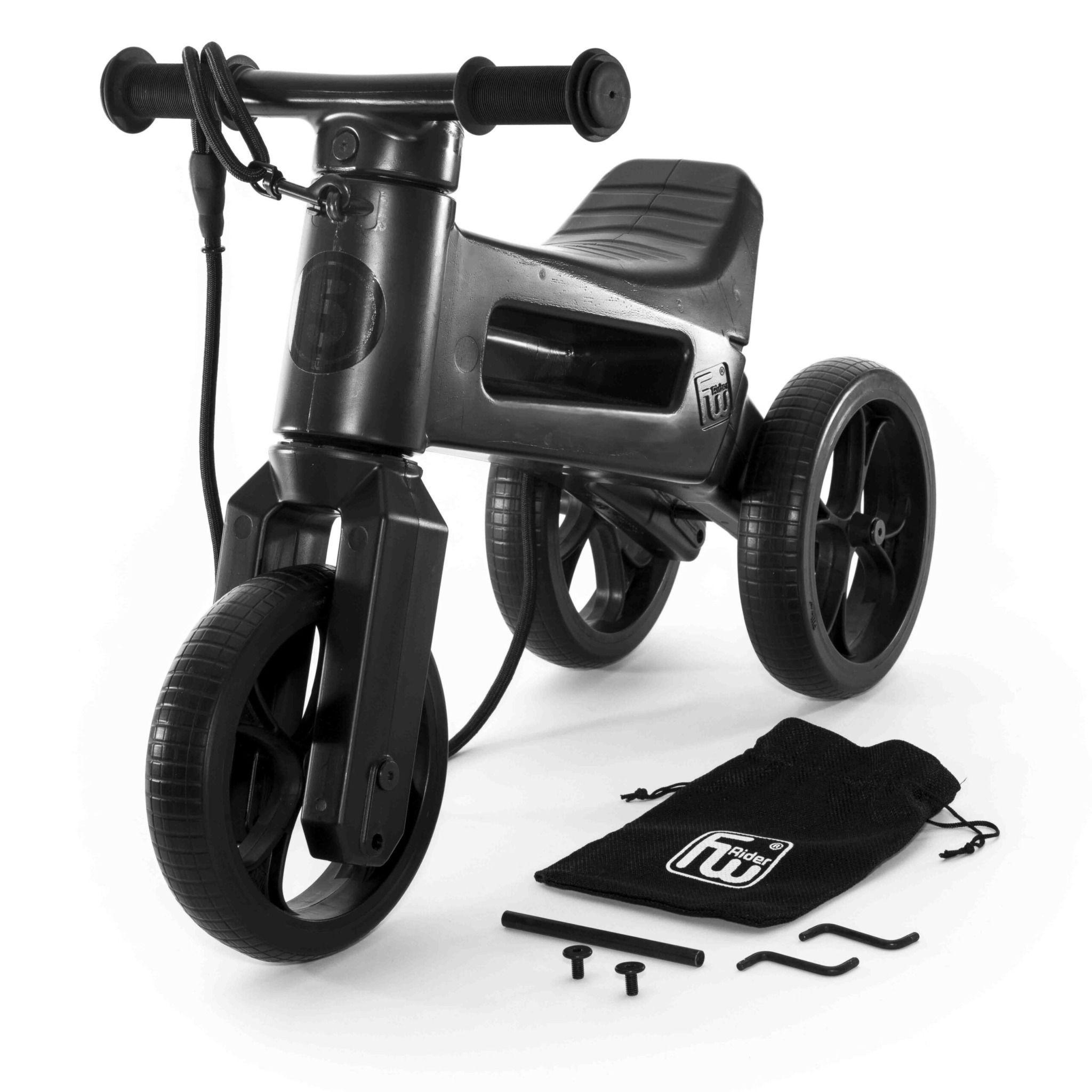 Balance Bike FWRider SuperSport 2in1 All Black - Mari Kali Stores Cyprus