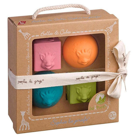 Sophie la Girafe - Sophie La Giraffe So'Pure Gift Box with Balls and Blocks - Mari Kali Stores Cyprus